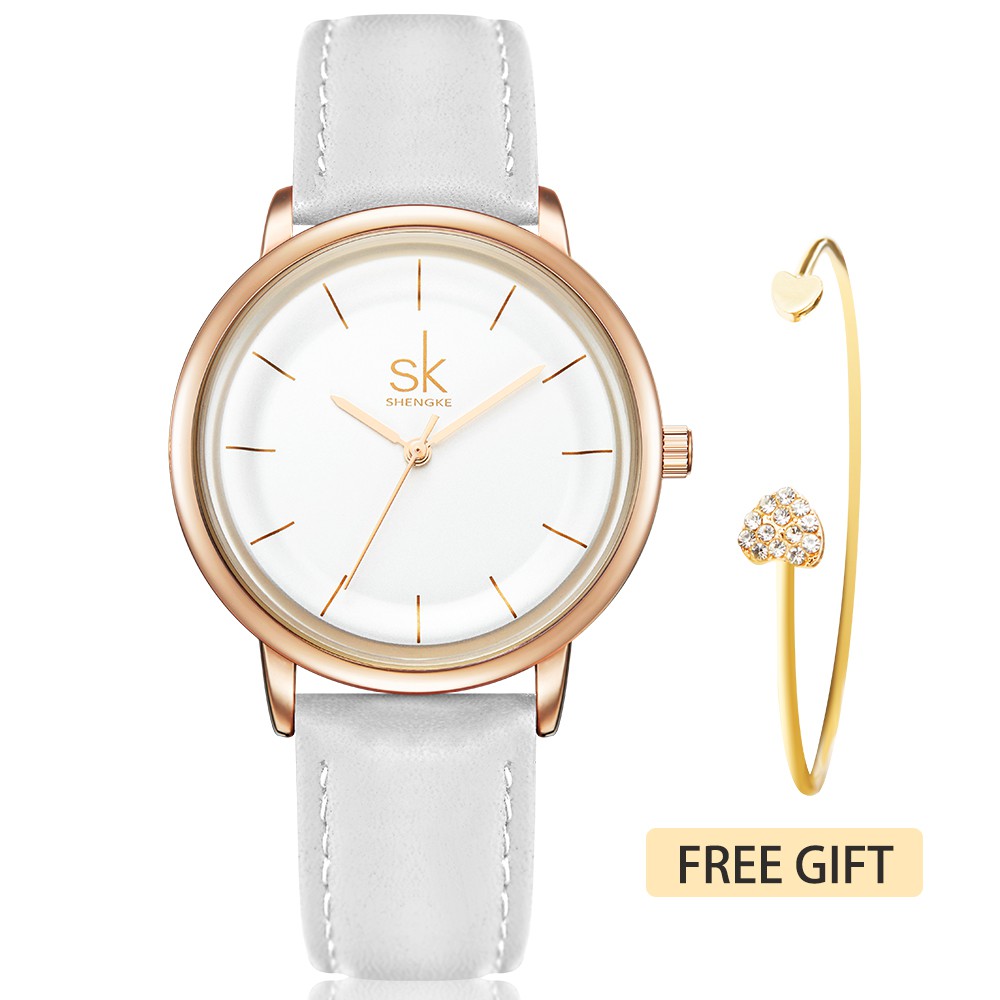 Shengke Leather Women Watch K0110
