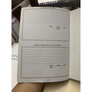 Lý lịch Đảng viên Mẫu 1-HSĐV