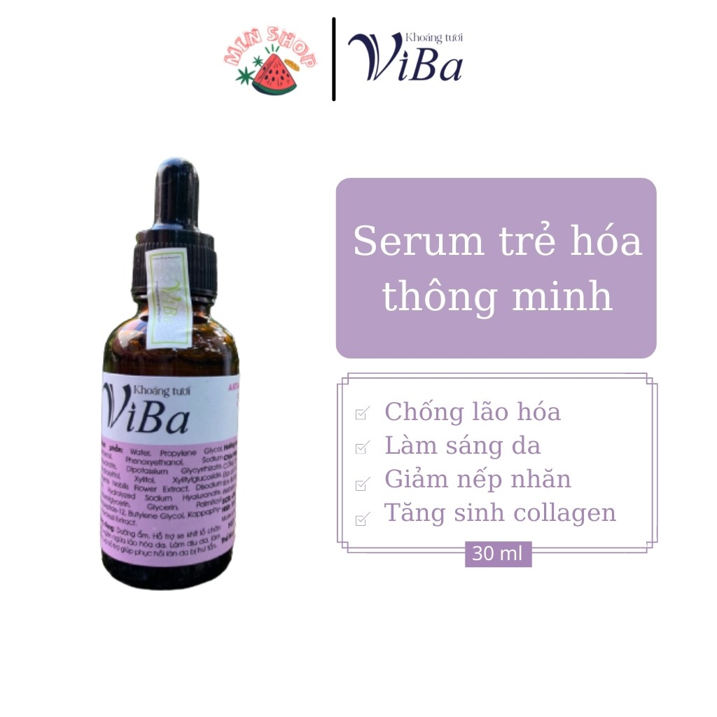 Serum trẻ hóa da/dưỡng da ViBa 30ml, giảm nếp nhăn li ti, giúp da sáng đẹp, căng bóng, dưỡng ẩm – Min Shop