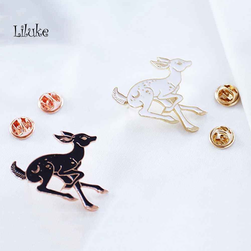 【LK】Cute Little Fawn Enamel Brooch Pin Women Clothing Collar Dress Bag Gift