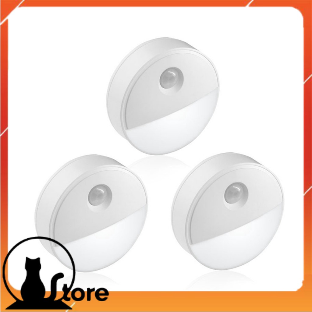 Đèn led cảm ứng, đèn ngủ tiện ích, cảm biến chuyển động dùng pin AAA, dán tường phòng ngủ, cầu thang, nhà bếp