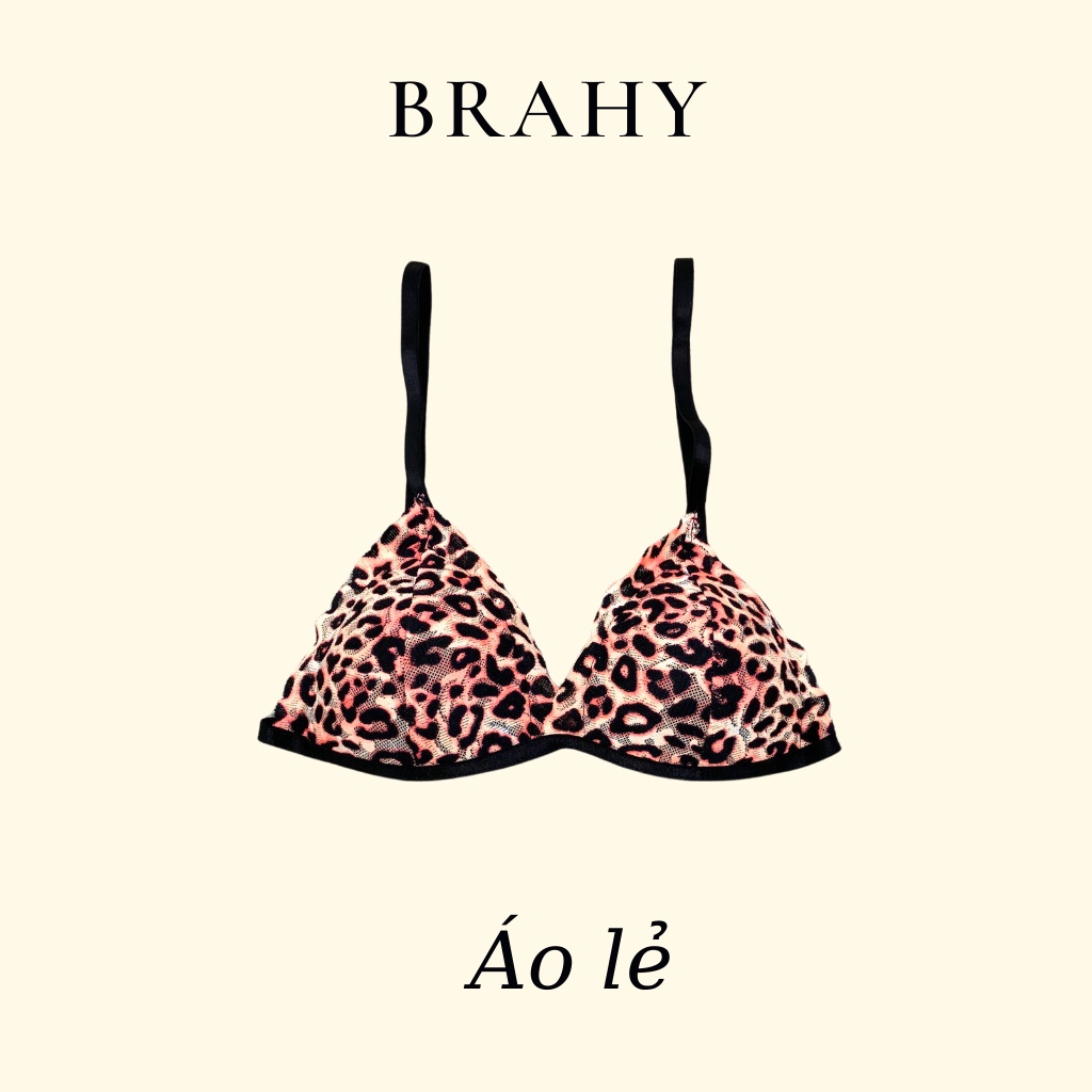Bộ đồ lót màu da beo thiết kế BRAHY không gọng sexy 001