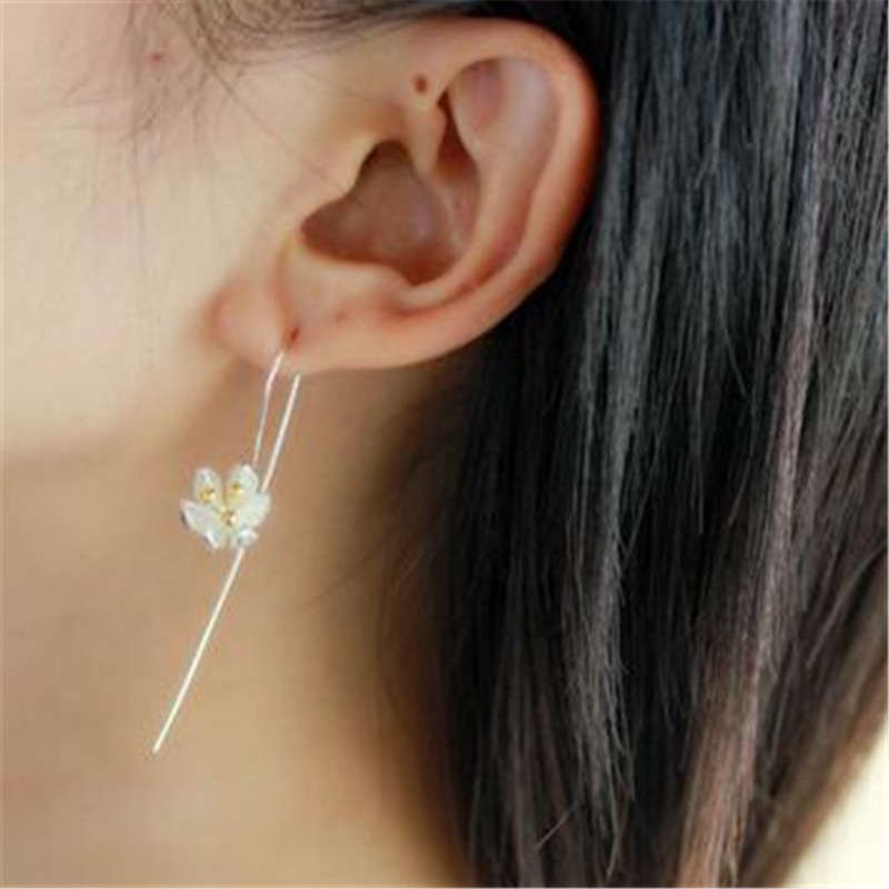 Bông Tai Mạ BạC 925 HìNh Hoa Sen E047