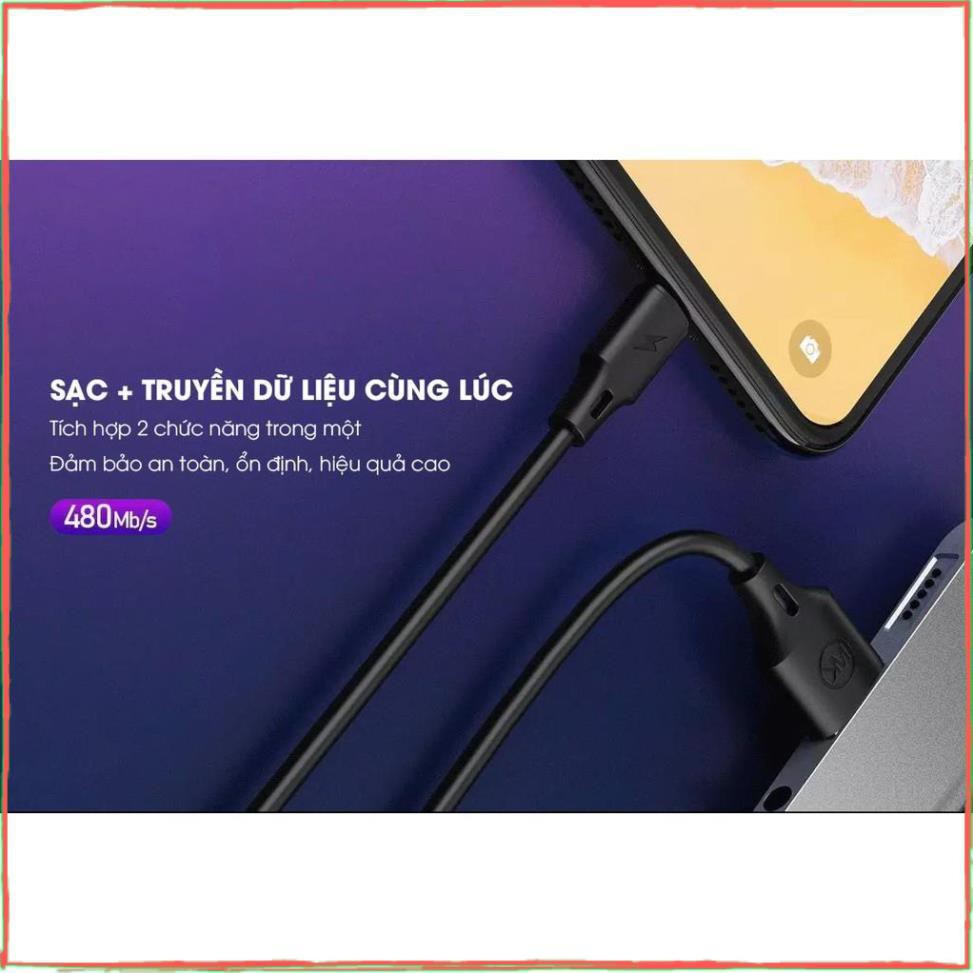 Cáp Sạc Điện Thoại , CNS.365 092-105 Đủ Dòng Chống Gãy Gập, Hàng Chính Hãng WK - Dài 1m 2m Chuẩn 2.4A