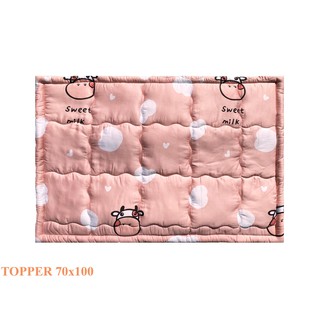 Tấm nệm ngủ trẻ em Dorabe kích thước 70x100 chất liệu Tencel họa tiết BÒ HỒNG