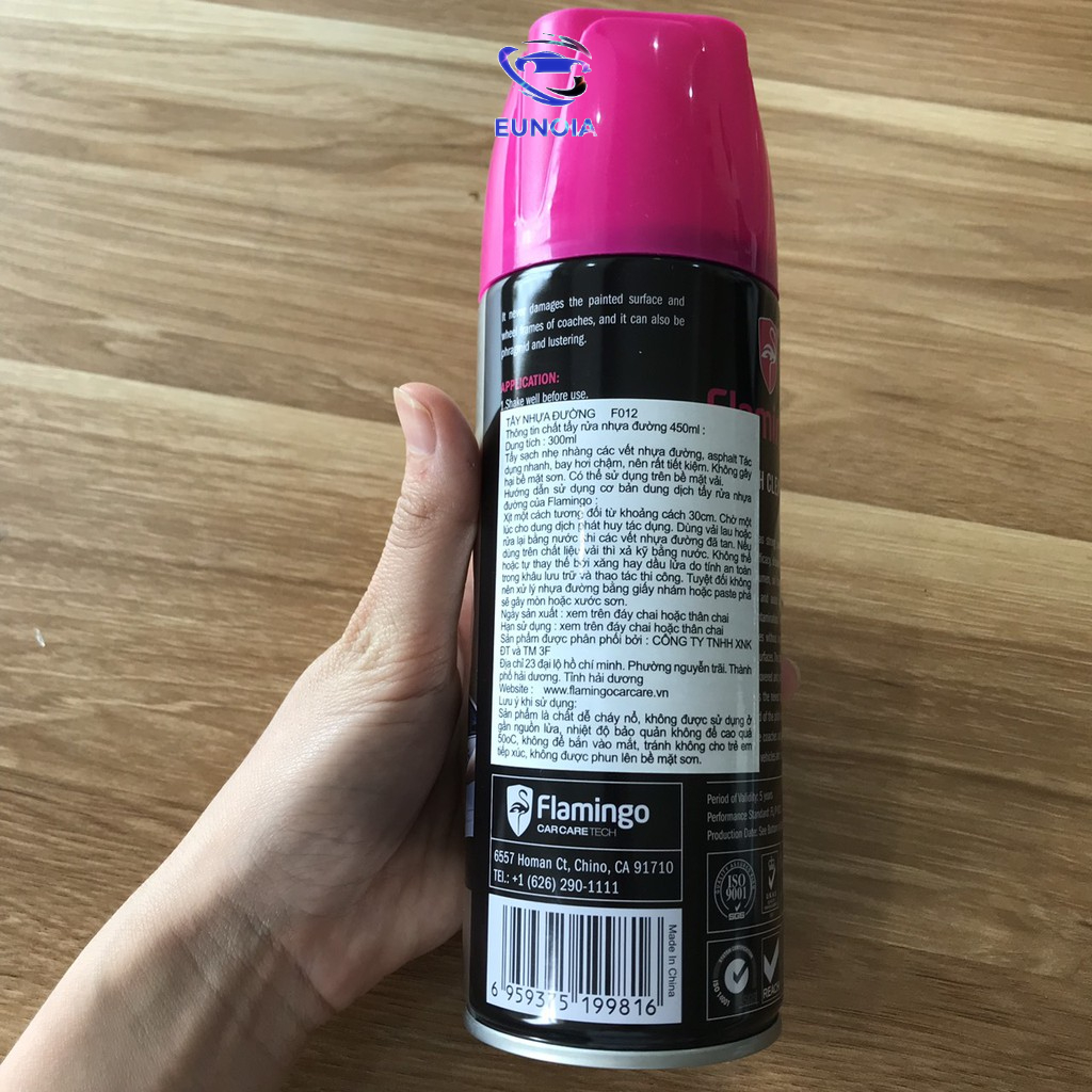 Bình Xịt Tẩy Nhựa Đường, Băng Keo FLAMINGO F012 450ml