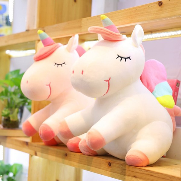 GẤU BÔNG NGỰA MỘT SỪNG KÌ LÂN UNICORN NGỒI DỄ THƯƠNG CHO BÉ (25CM---&gt;40CM) HÀNG CAO CẤP