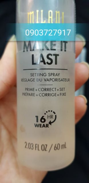 Xịt khóa lớp trang điểm trong suốt siêu hot Milani | BigBuy360 - bigbuy360.vn