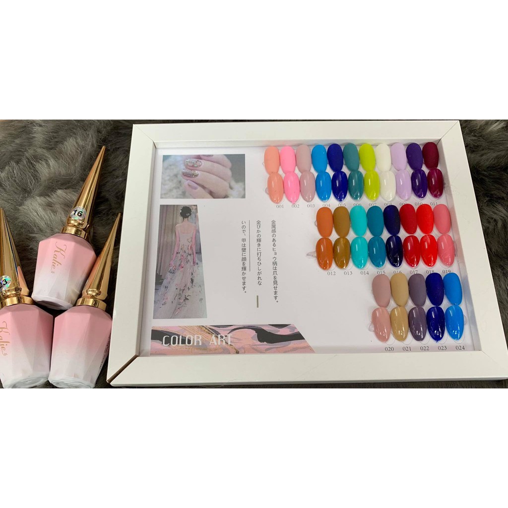 Sét Sơn Gel Kalie 24 Màu Kiểu Mẫu Mới Tinh Khiết Color Art - Tặng Kèm bảng màu