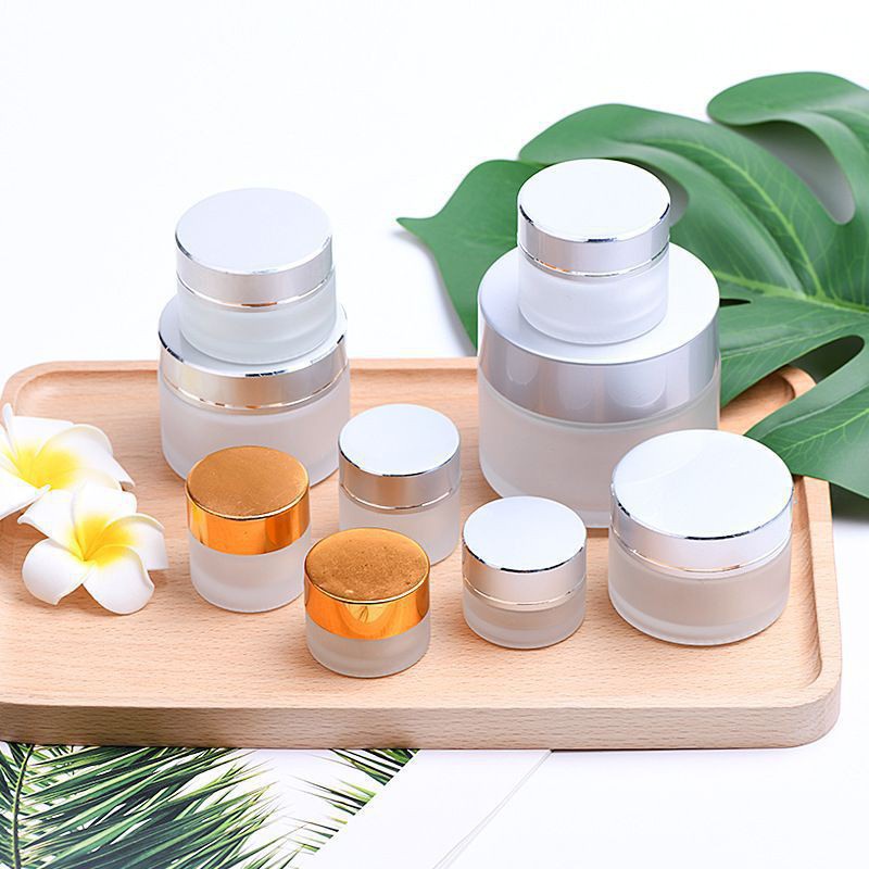 Hủ Đựng Kem ❤ TOP GIÁ RẺ ❤ Hũ chiết mỹ phẩm thủy tinh mờ 5g/10g/15g/20g/30g/50g đựng kem face