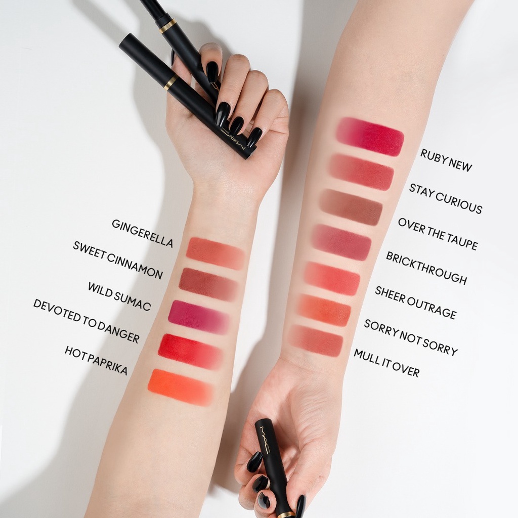 Son Lì Dạng Bút Mỏng Nhẹ, Lâu Trôi 12 Tiếng MAC Powder Kiss Velvet Blur Slim Stick 2g M·A·C