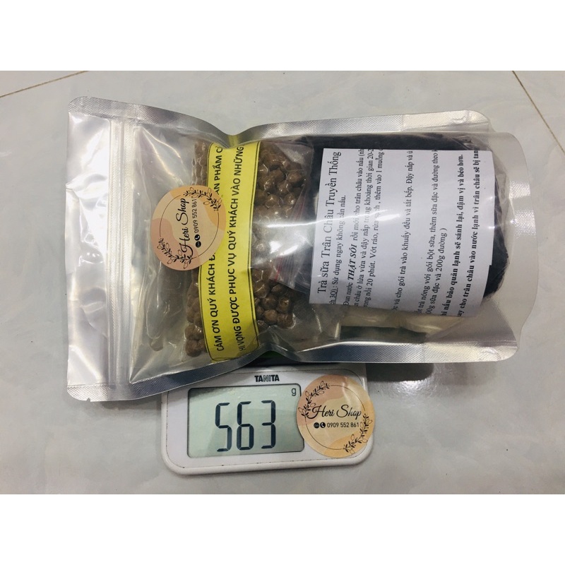 Set nguyên liệu pha trà sữa trân châu (10-15ly) - TRÂN CHÂU GIÒN DẺO - 550gr