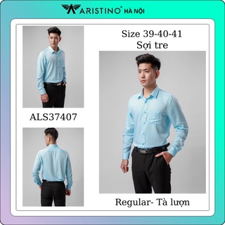 Áo sơ mi nam dài tay Aristino  regular sợi tre ALS37407