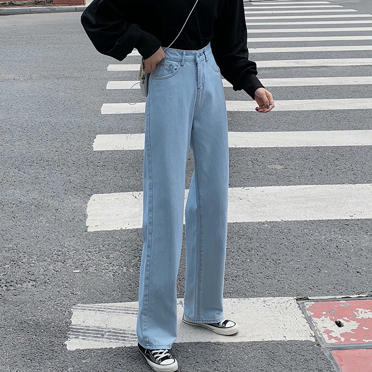 Quần denim dài lưng cao thời trang 37122