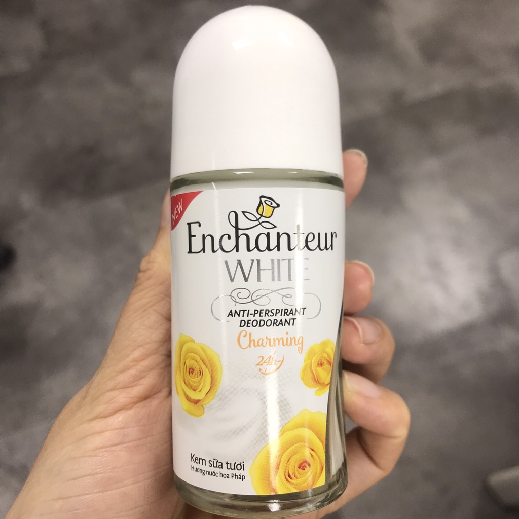 Sáp lăn nách trắng da ENCHANTEUR Charming 40g / Lăn khử mùi Enchanteur Charming 50ml Phấn khử mùi
