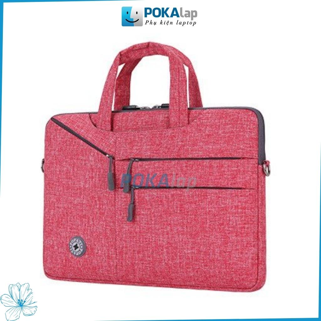 Túi chống sốc laptop, macbook FoPaTi POKA2 chất liệu oxford có dây đeo và nhiều túi phụ - POKALAP