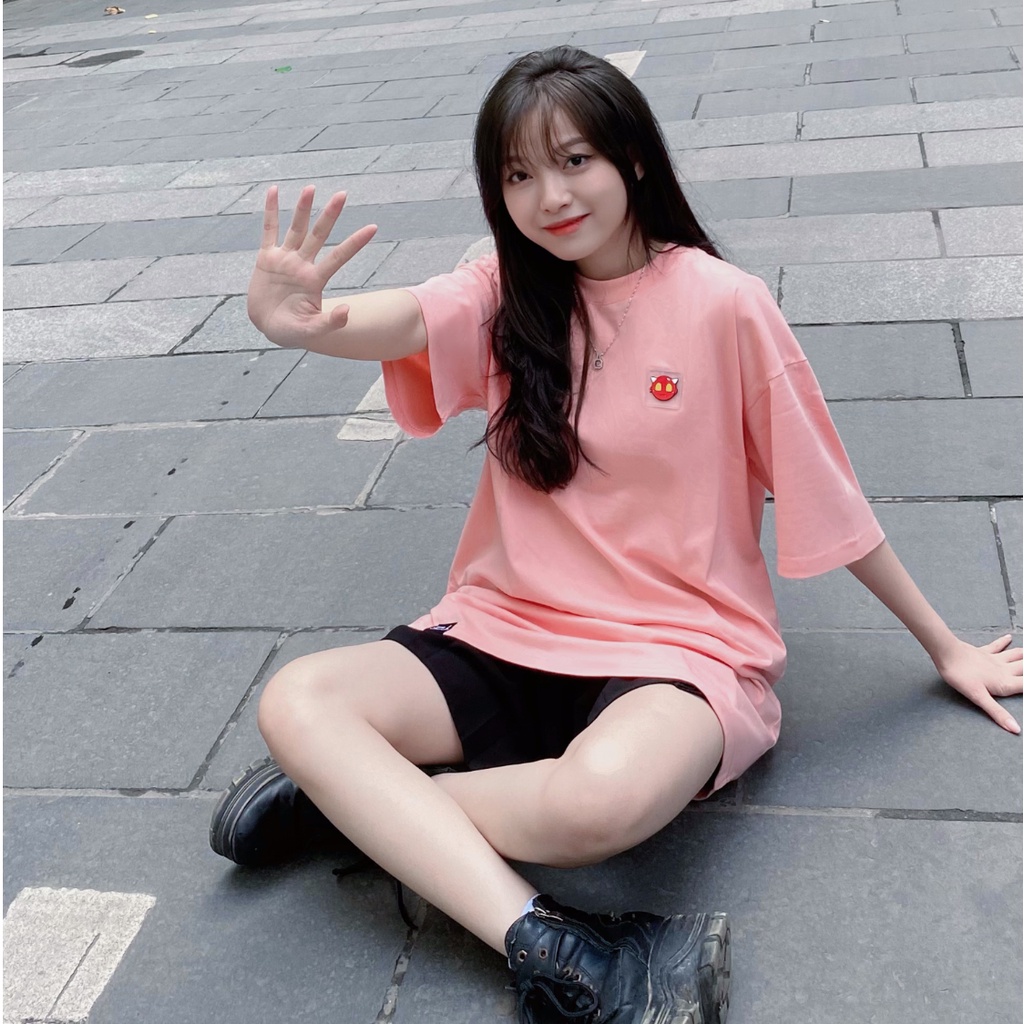 Áo thun tay lỡ local brand SATAN LOGO basic nhiều màu, form rộng oversized, cotton nam nữ