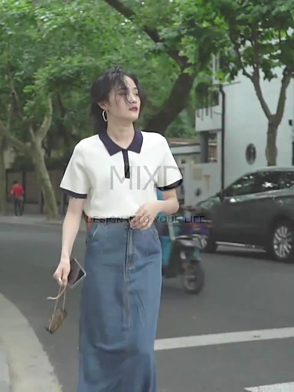 Áo polo XIAOZHAINV tay ngắn đơn giản thời trang cho nữ | BigBuy360 - bigbuy360.vn