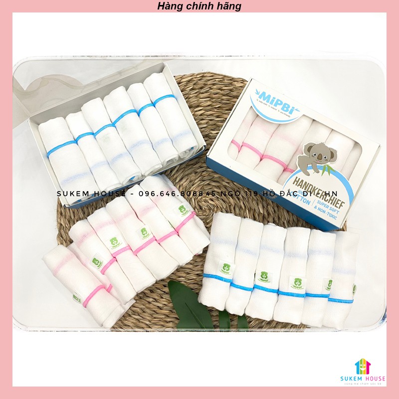 Khăn xô cotton Mỹ cao cấp Mipbi hộp 6c