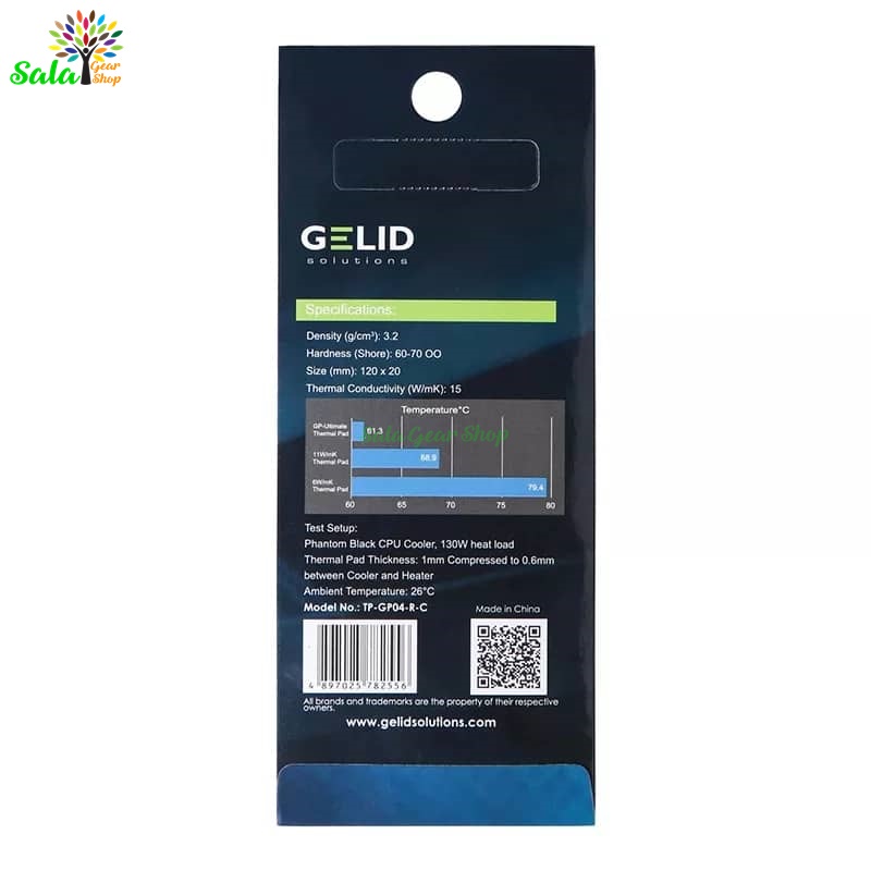 Miếng tản nhiệt cao cấp Gelid GP-Ultimate Thermal Pad 15W/mk - Chính Hãng