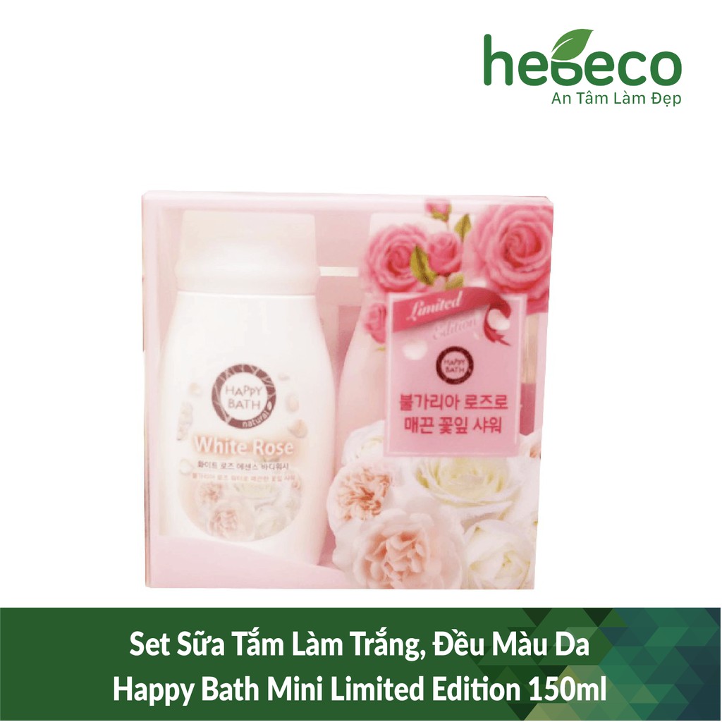 Set Sữa Tắm Làm Tắng, Đều Màu Da Happy Bath Mini Limited Edition 150ml - Hàn Quốc Chính Hãng