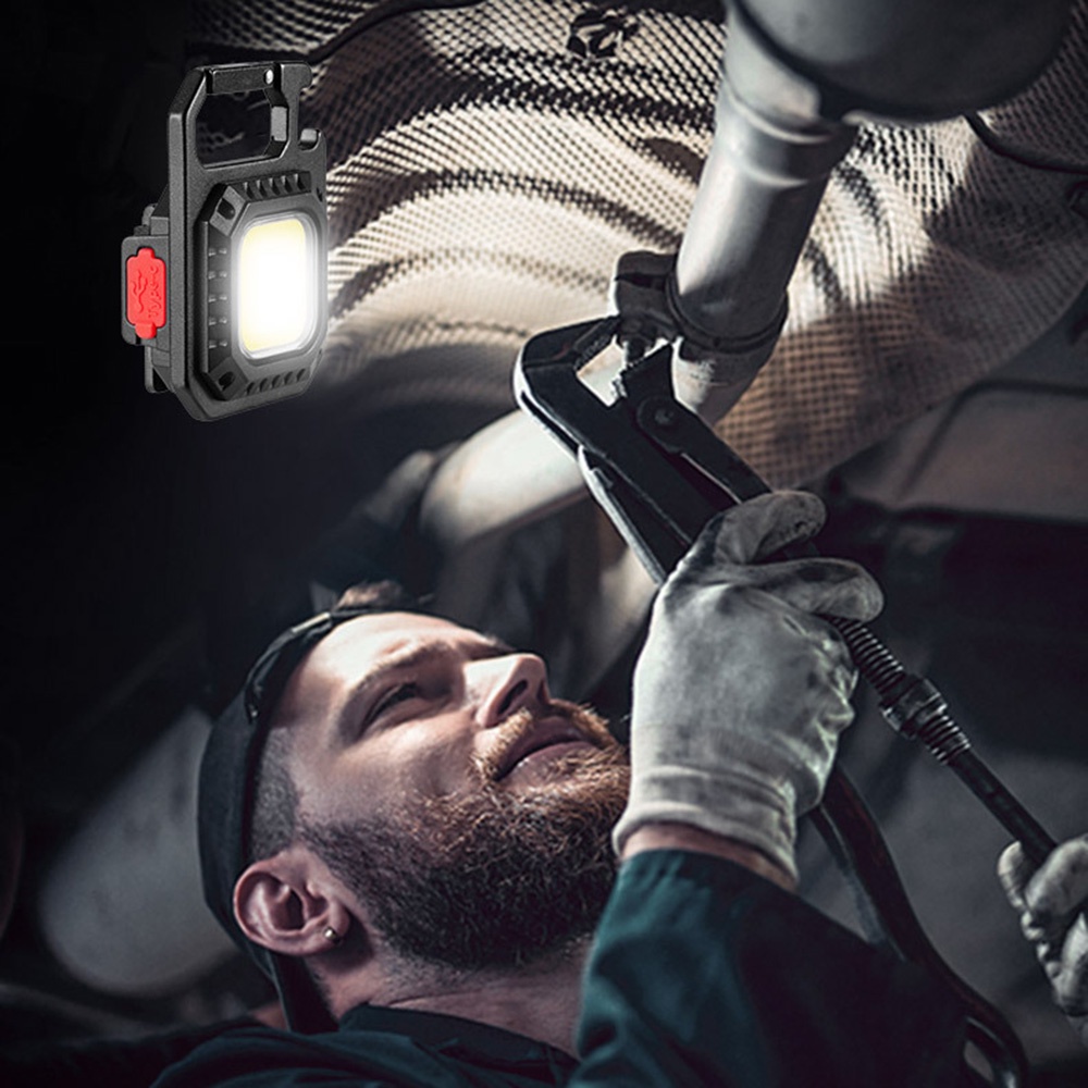 ✨Đèn Pin✨Đèn Làm Việc Mini Cầm Tay COB/USB 800 Lumens Có Móc Khóa Có Thể Sạc Lại Cho Cắm Trại Ngoài Trời