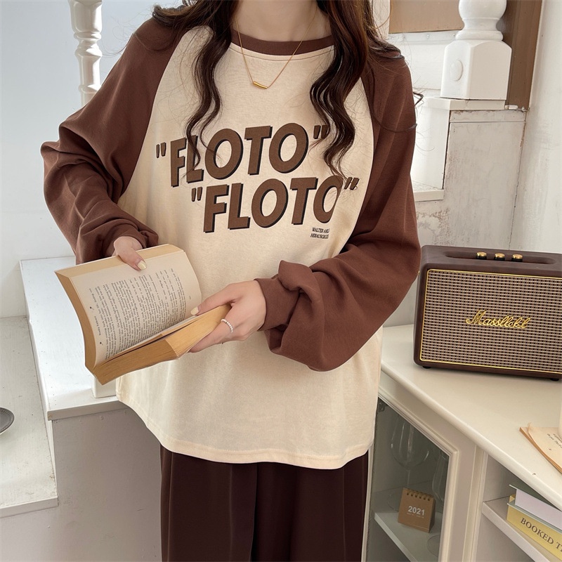 IELGY Áo Thun In Chữ Phong Cách Hàn Quốc Cho Nữ