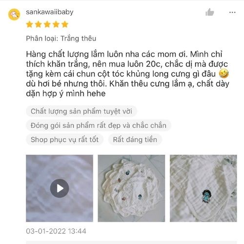 Khăn sữa cho bé, Set 5 khăn xô 6 lớp cotton kích thước 30*30 mềm mịn hoạ tiết xinh xắn cho bé yêu TiTiShp