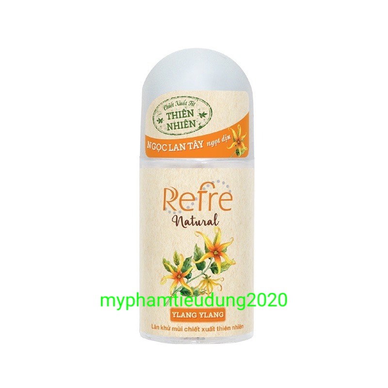 (Mẫu mới 2024) Lăn khử mùi Refre Natural chiết xuất từ thiên nhiên 40ml