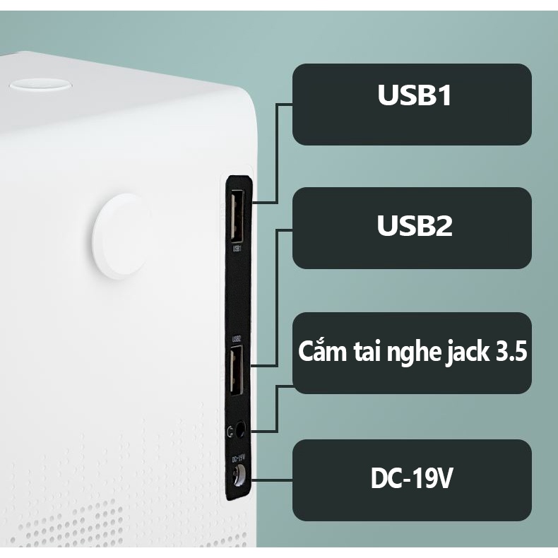 Máy chiếu gia đình -Máy chiếu mini KAW-K550 Full HD 1080p 60 inch Hình ảnh chân thực sắc nét âm thanh sống động