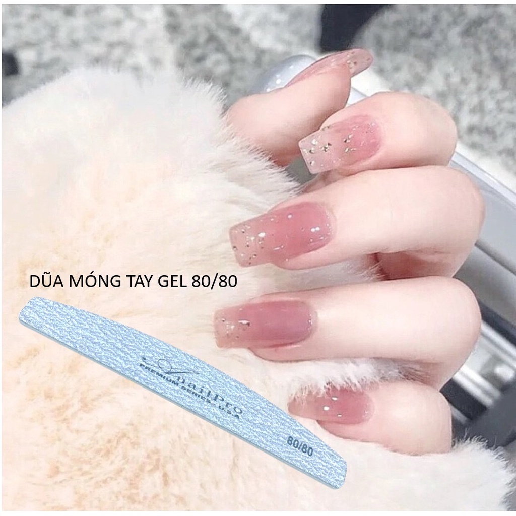 Dũa Móng Tay Móng Gel Nail ForPro Nhám Mỹ 80/80 Dạng Cong Bầu