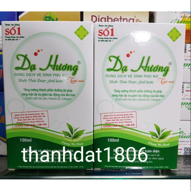 Dạ hương trà xanh dung dịch vệ sinh phụ nữ chai 100ml