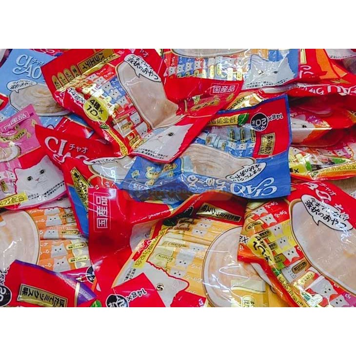 THỨC ĂN CHO MÈO CIAO CHURU CÁ NGỪ NHẬT BẢN (20 THANH) Phù hợp cho mọi giai đoạn tăng trưởng.