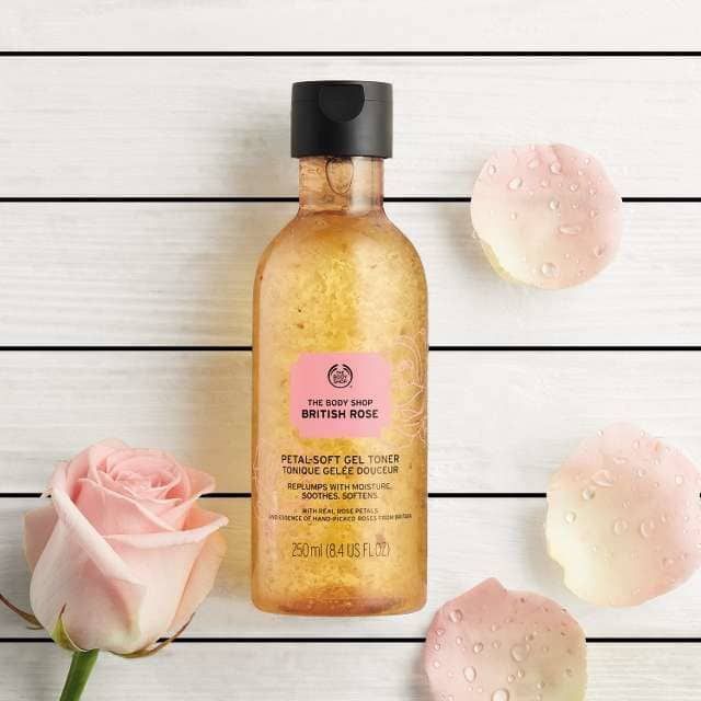 NƯỚC CÂN BẰNG DA DẠNG GEL BRITISH ROSE PETAL-SOFT GEL TONER THE BODY SHOP 250ML