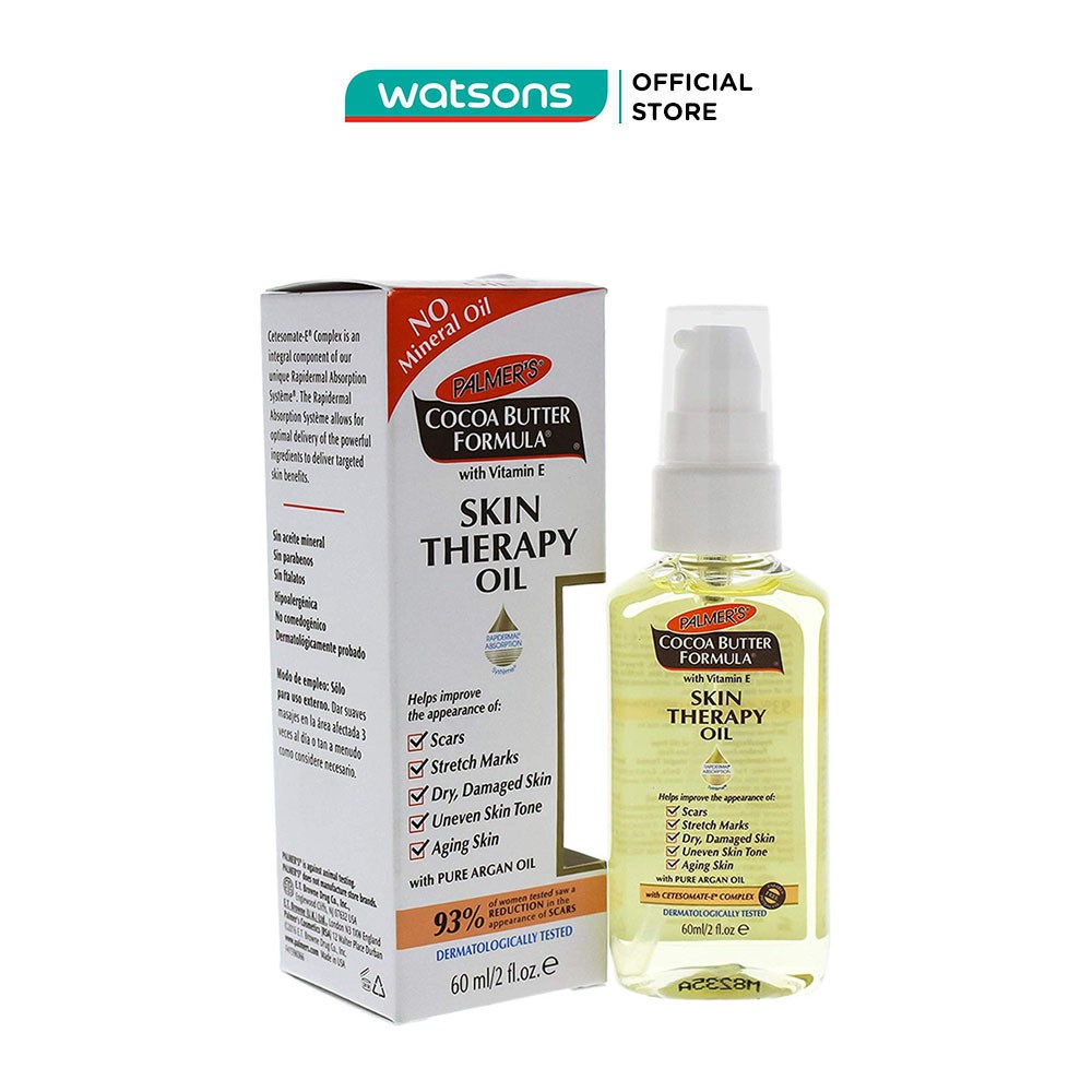 Dầu Dưỡng Da Toàn Thân Palmer's Skin Therapy Oil Rosehip Argan Oil Phục Hồi Da Và Mờ Thâm Sẹo 60ml