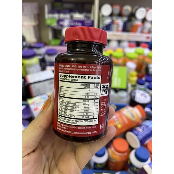 Dầu nhuyễn thể (dầu tôm) Schiff MegaRed Ultra Krill Oil 750mg 80 viên megared 3x better
