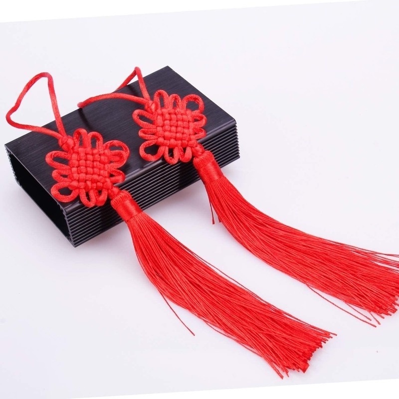 Mặt Dây Chuyền Thắt Nút Thủ Công Tua Rua Tinh Tế Phong Cách Trung Hoa Có Thể Tái Sử Dụng Làm Đồ Trang Trí Cho Năm Mới