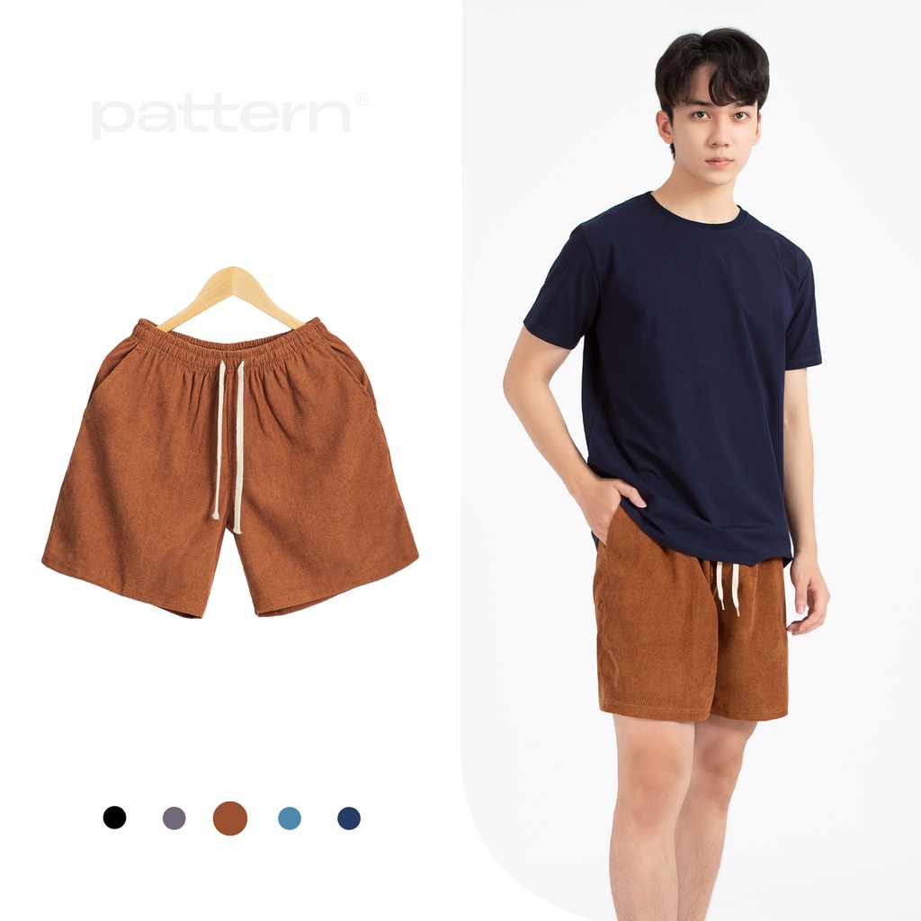 [Mã FATREND2810 giảm đến 30k tối đa 99k] Quần short nam nhung tăm PATTERN THE 1992