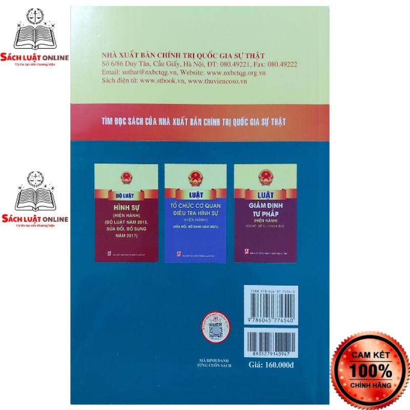 Sách - Bộ luật Tố tụng Hình sự (NXB Chính trị quốc gia Sự thật) | BigBuy360 - bigbuy360.vn