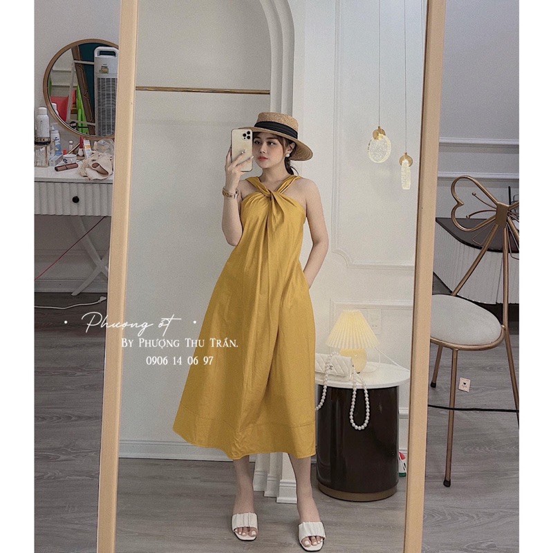 [Mã FAGREEN245 giảm 10% tối đa 30K đơn 99K] Đầm maxi cổ yếm dáng suông hàng đẹp chất mềm⚡️2 màu ảnh thật | BigBuy360 - bigbuy360.vn