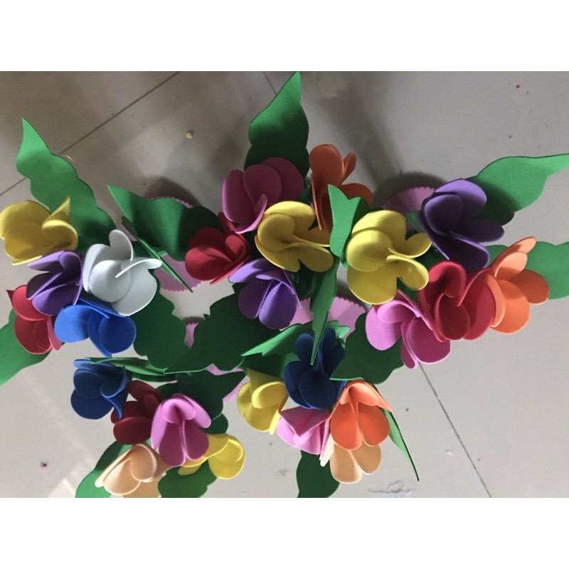 khóm hoa ngũ sắc đồ mầm non
