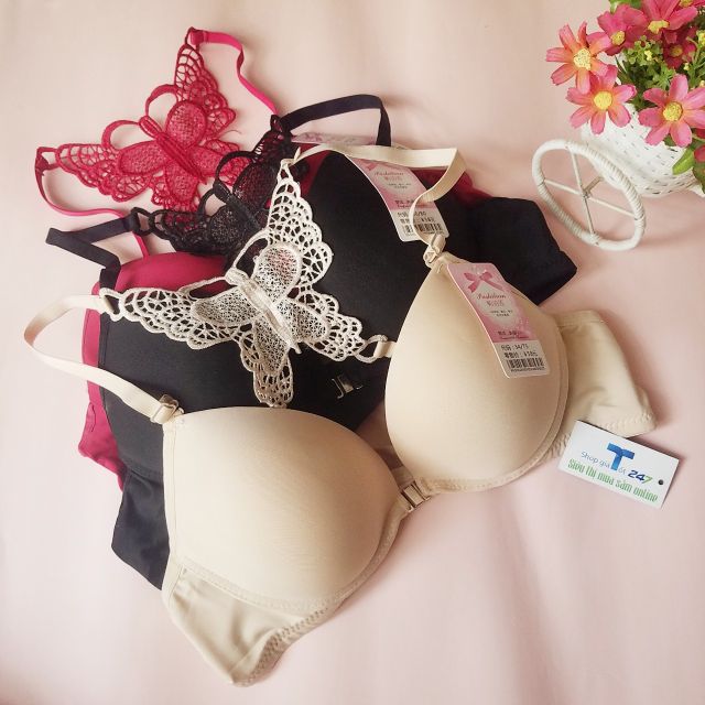 Áo lót cài trước nâng ngực dây lưng bướm