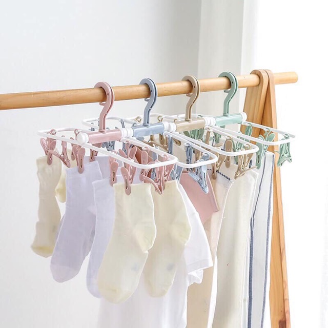 Móc phơi có kẹp gấp gọn siêu tiện dụng