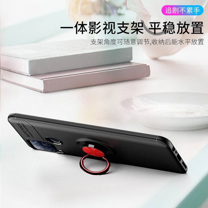 ốp điện thoại Silicone Chống Sốc Có Nhẫn Đỡ Cho Realme C15 C12 C11 V5 Oppo