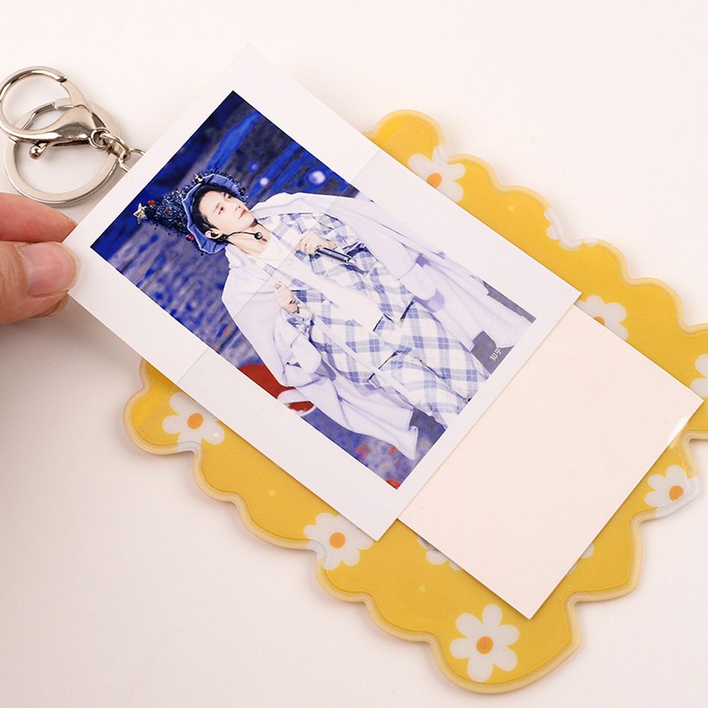 Mặt phụ kiện bao đựng thẻ ảnh/huy hiệu/ID/thẻ tên/ngân hàng thiết kế hoạt hình dễ thương có vòng chìa khóa cho nam nữ