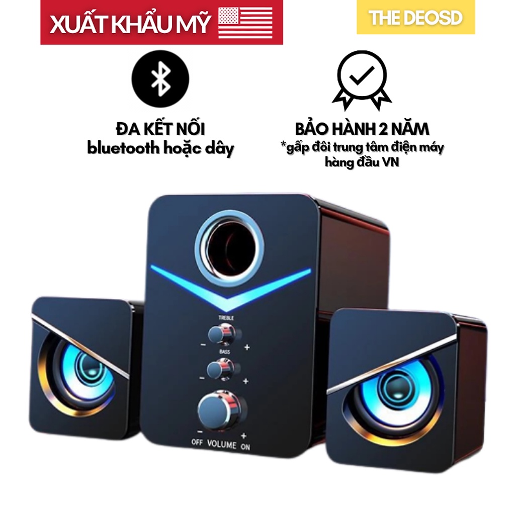 [ Xuất Khẩu Mỹ ] - Loa Bluetooth / Loa Dây Vi Tính - THE DEOSD - TD-D221-KB21 - Hàng Chính Hãng