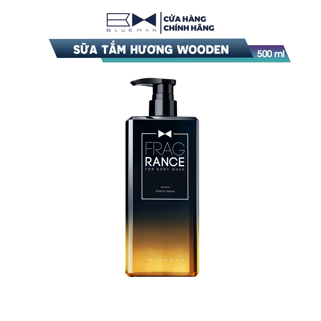 Sữa Tắm Nam BLUEMAN Hương Wooden Đầy Quyến Rũ Thơm Cực Lâu Trên Da 500ml ZL09