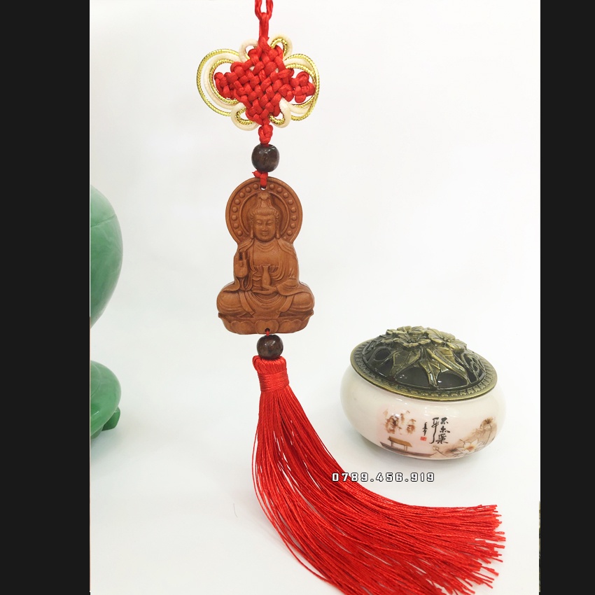 Dây Treo Tượng Phật Quan Âm Trên Xe Ô Tô Bằng Gỗ Giá Rẻ