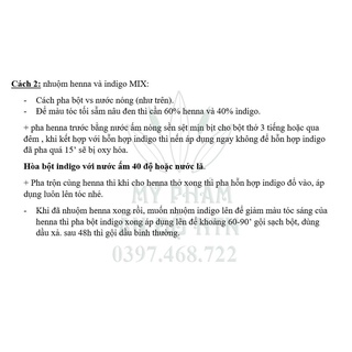 Bột lá chàm indigo Ấn Độ - Indigo powder 500g