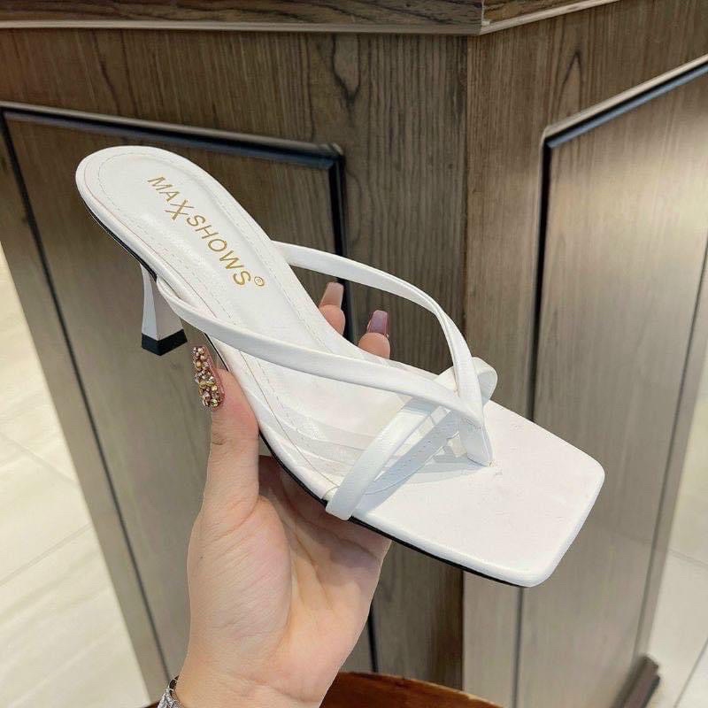 Dép nữ cao gót 7 phân giày sandal kẹp ngón quai mảnh đẹp,dép xăng đan nữ  thời trang,guốc nữ 5p đi biển đi làm đi chơi